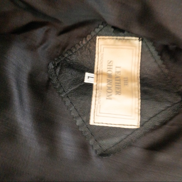 Vintage 80s/90s Black Leather Jacket Lined - Picture 4 of 8